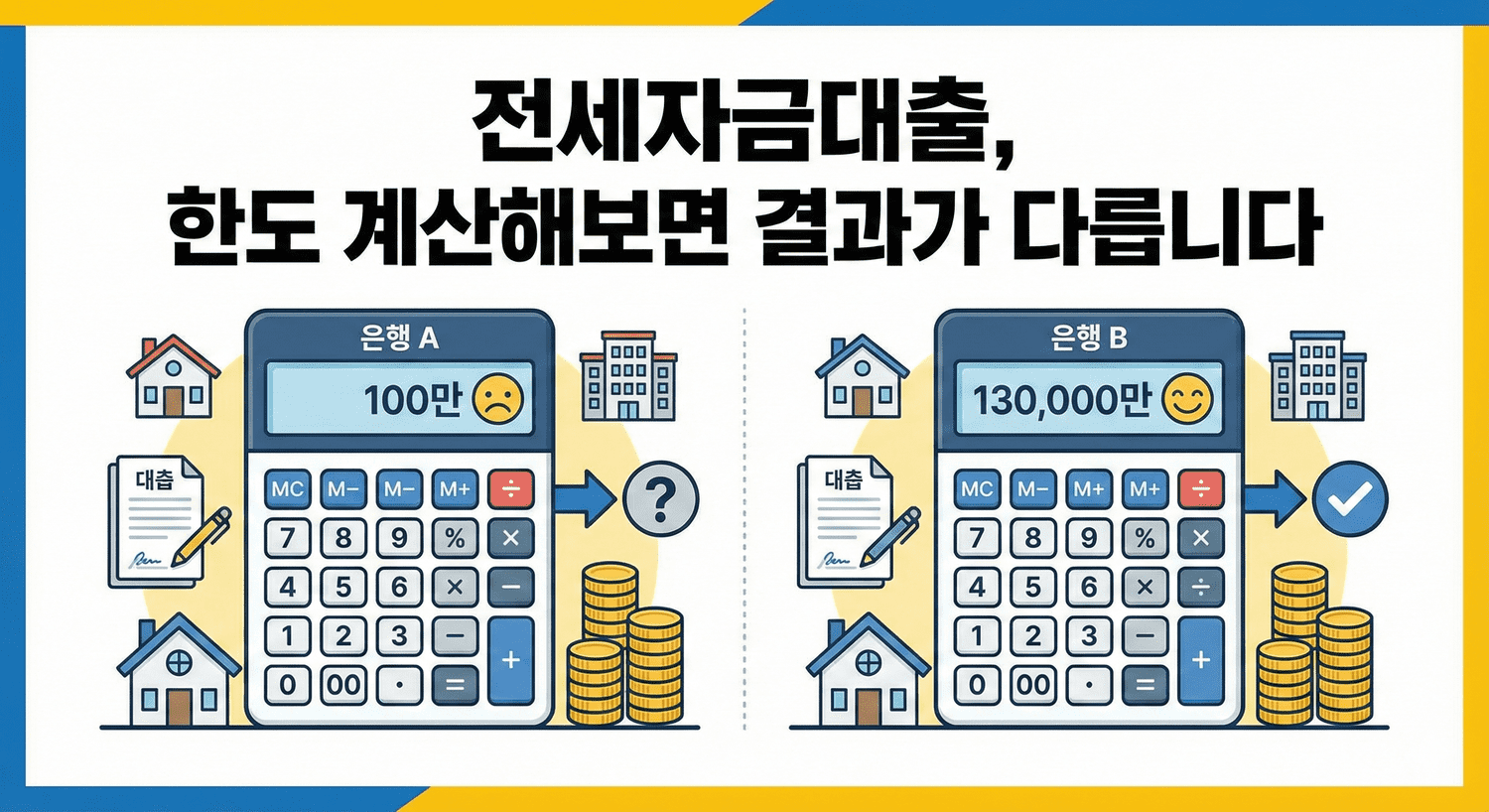 전세자금대출, 한도 계산해보면 결과가 다릅니다