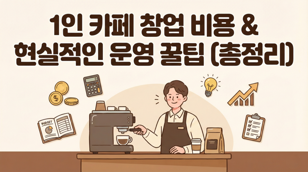 1인 카페 창업 비용 & 현실적인 운영 꿀팁 (총정리)
