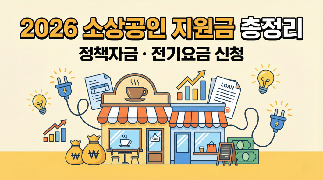2026년 소상공인 지원금 총정리: 정책자금·전기요금 신청